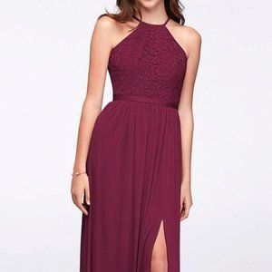 David's Bridal Bridesmaid Dress - DB Studio Celebrate Collection (Wine colour)